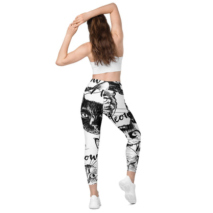 Legging croisé all over avec poches