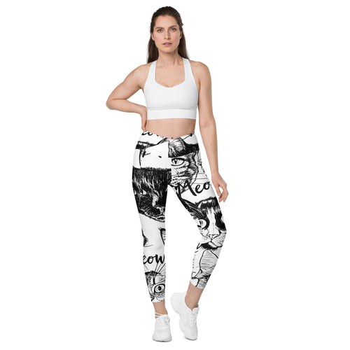 Legging croisé all over avec poches