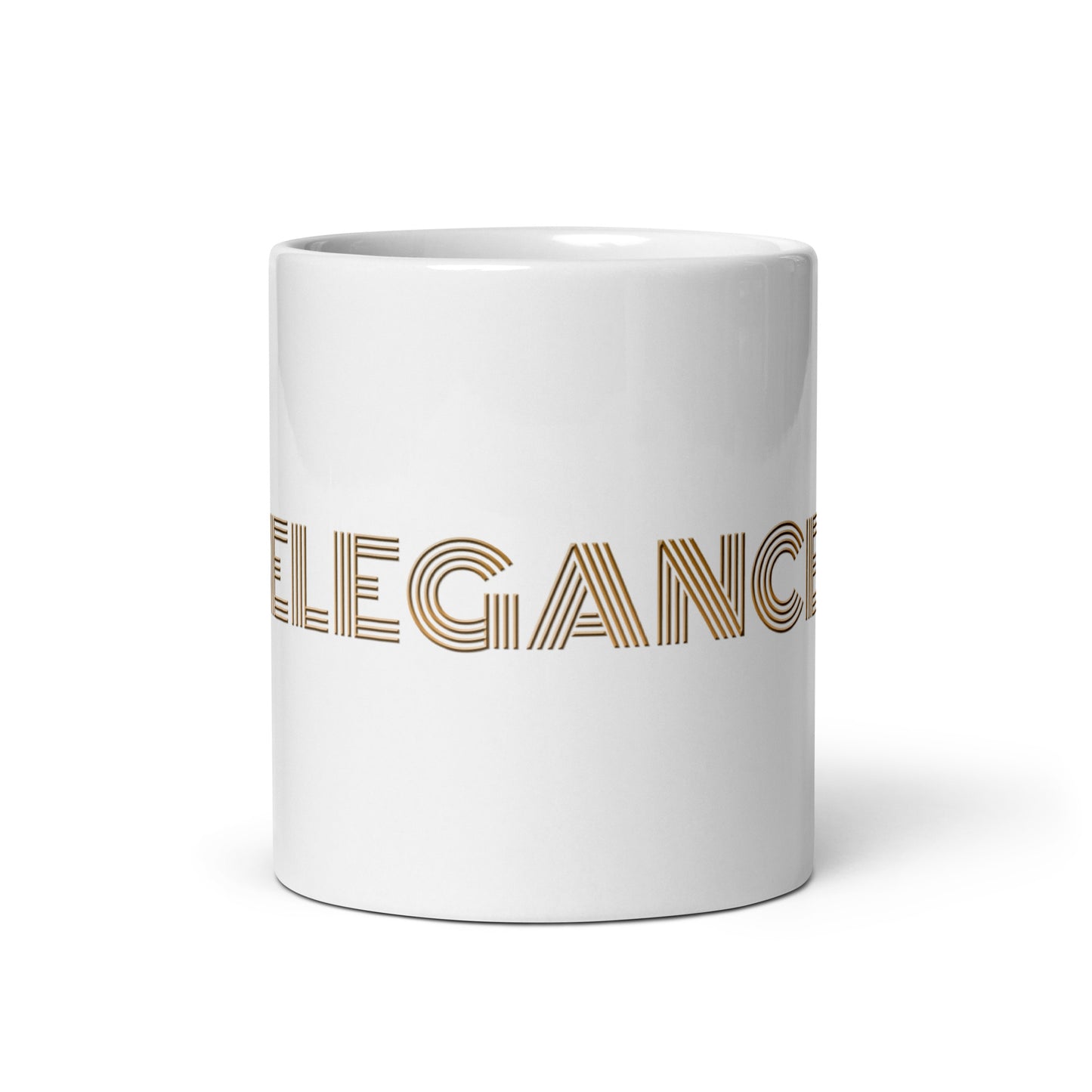 White glossy mug