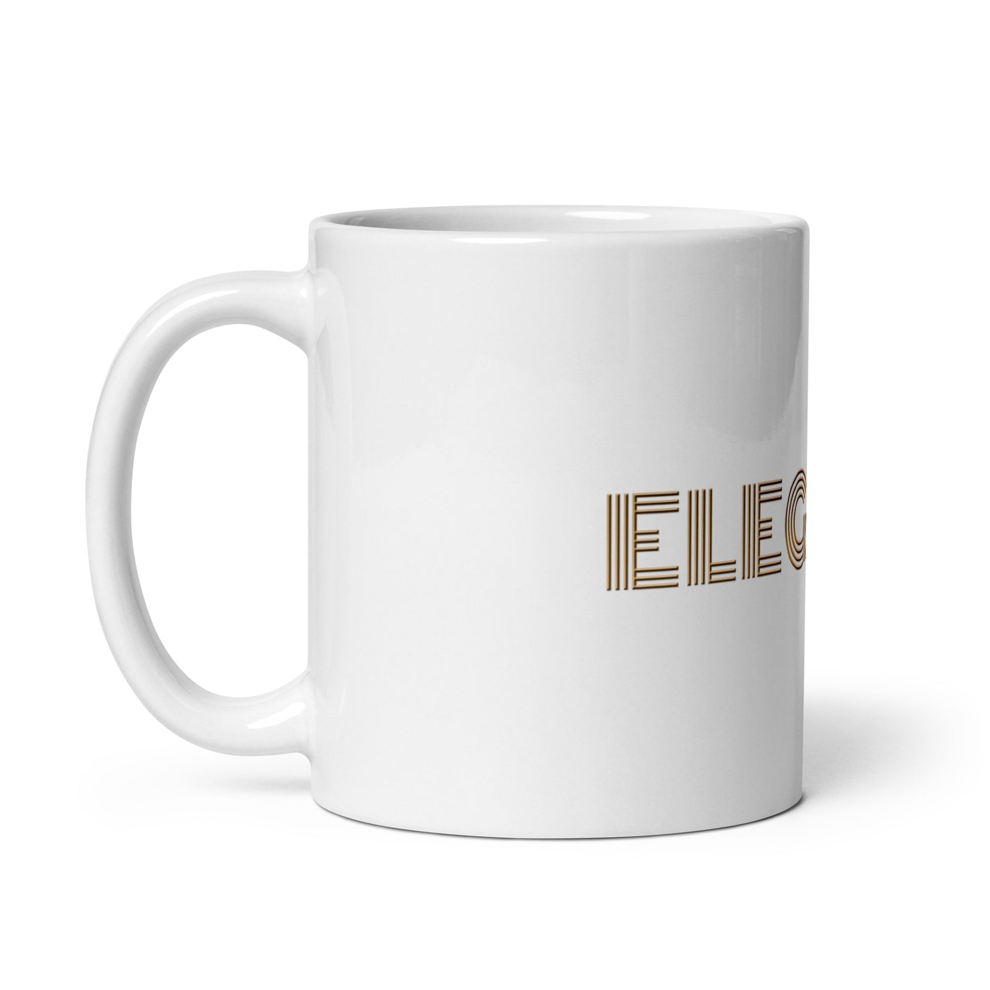 White glossy mug