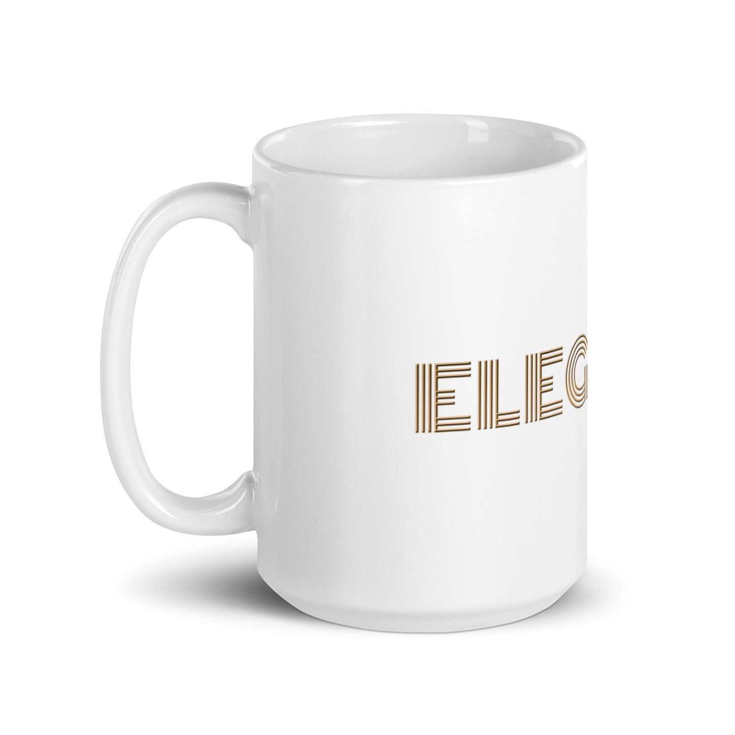 White glossy mug