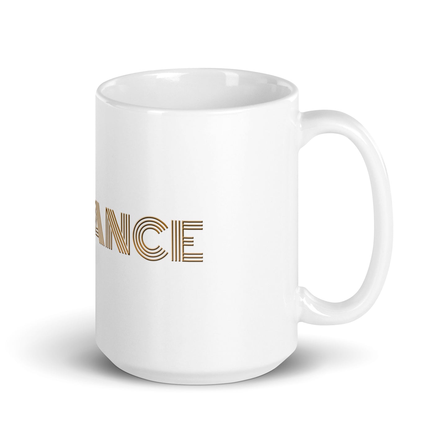 White glossy mug